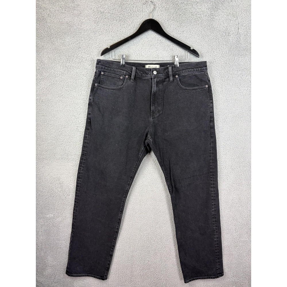Madewell 1991 Straight Jeans Mens 38x32 Gray Dark Wash Stretch Denim Pants Men - Picture 2 of 10